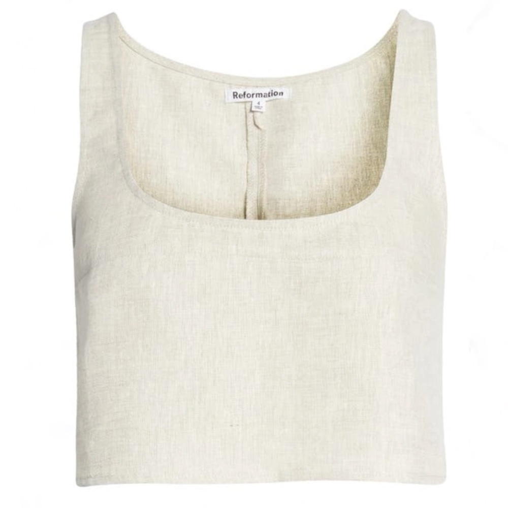 Reformation Cream Crop Top